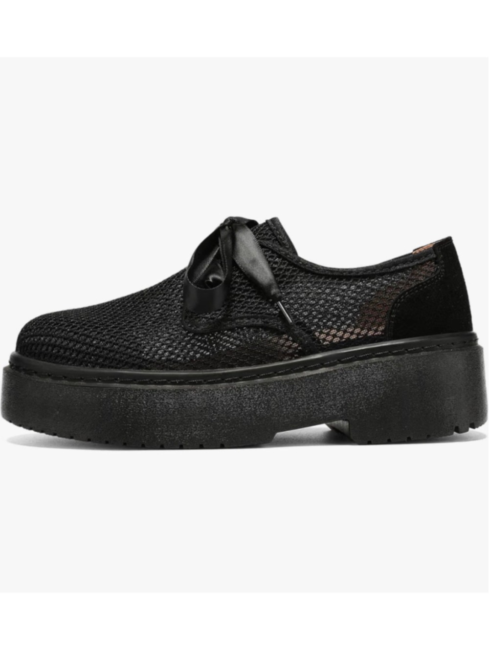 Women's Beauseen Black Mesh Platform Shoes Size 9